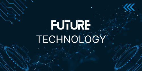 futuristic picture with the words future tehcnology