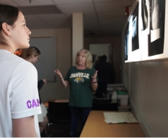 student looking at a screen