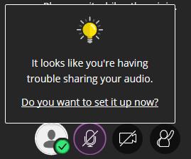 prompt when click on the mic icon